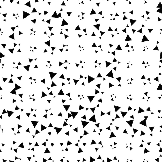 Вектор Абстрактный бесшовный рисунок с хаотичными маленькими треугольниками. бесконечный треугольный беспорядочный геометрический узор.