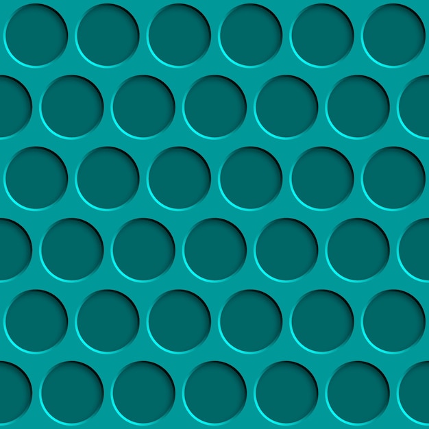 Abstract seamless pattern with circle holes in light blue colors