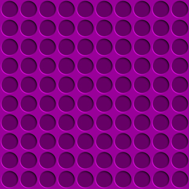 Vector abstract seamless pattern with circle holes in purple colors