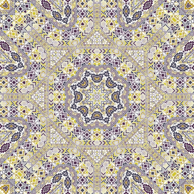 Abstract seamless pattern with geometric elements structure