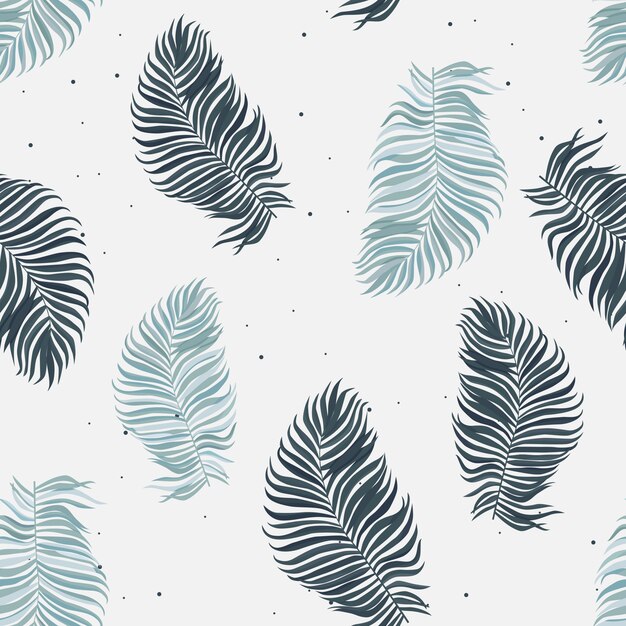 Abstract seamless pattern with leaves.   template.