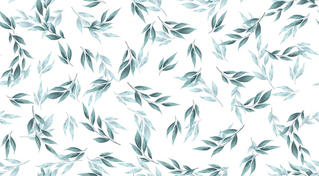 Abstract seamless pattern with leaves.   template.