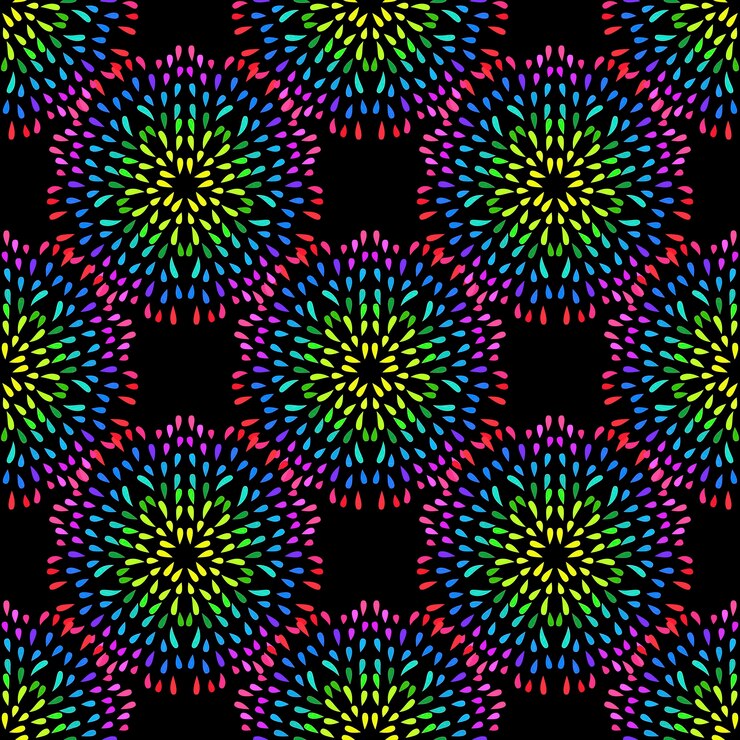 Vector abstract seamless pattern with mandala flower. mosaic, tile. floral background.