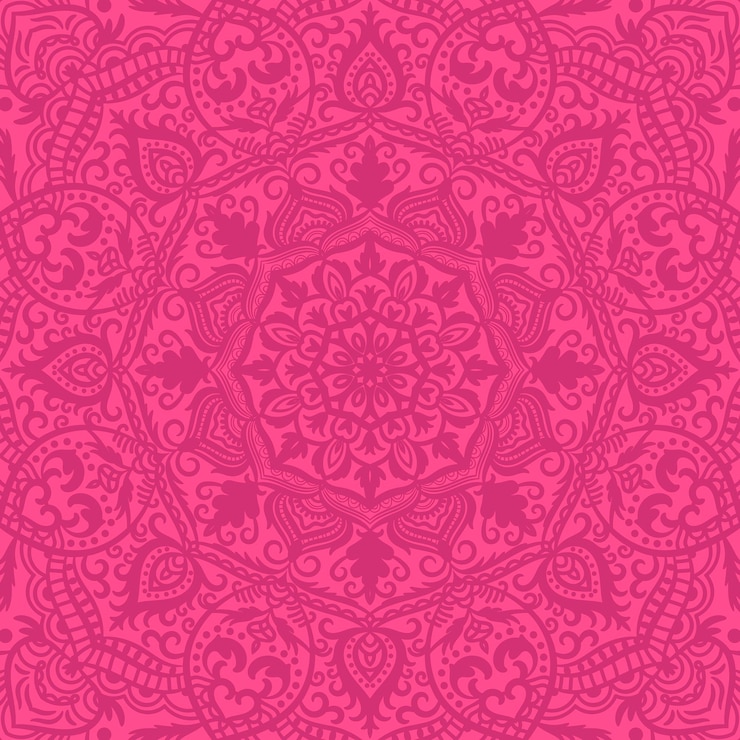 Vector abstract seamless pattern with mandala flower. mosaic, tile. floral background.