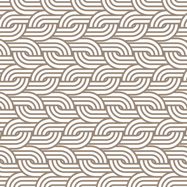 Abstract seamless pattern with monochrome striped elements vector background