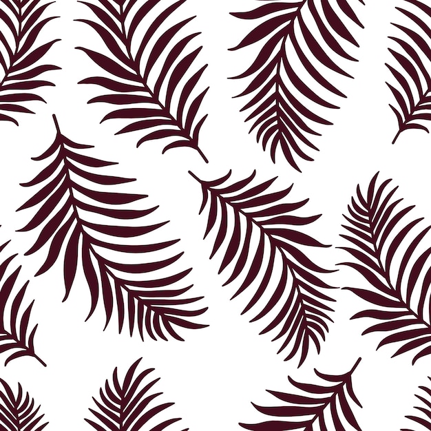 Вектор Абстрактный бесшовный узор с пальмовыми ветвями идеальный фон для обертывания ткани текстильной отделкой векторная иллюстрация