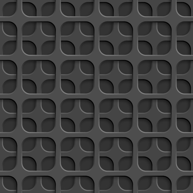 Abstract seamless pattern with squares holes in gray colors