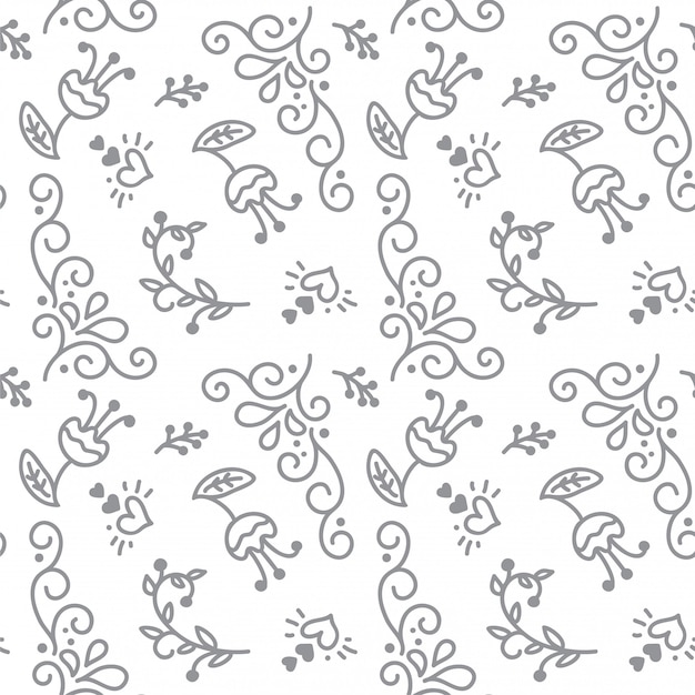 Vector abstract seamless spring scandinavian pattern