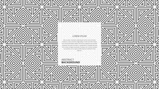 Abstract seamless square triangle lines pattern