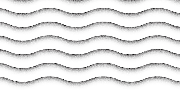 Vector abstract seamless stippled halftone waves pattern wavy dots pattern background