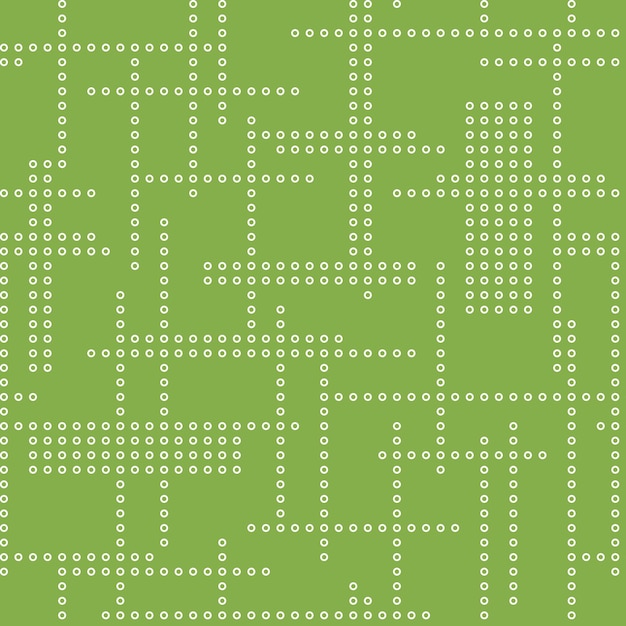 Abstract seamless techno pattern vector green dotted background