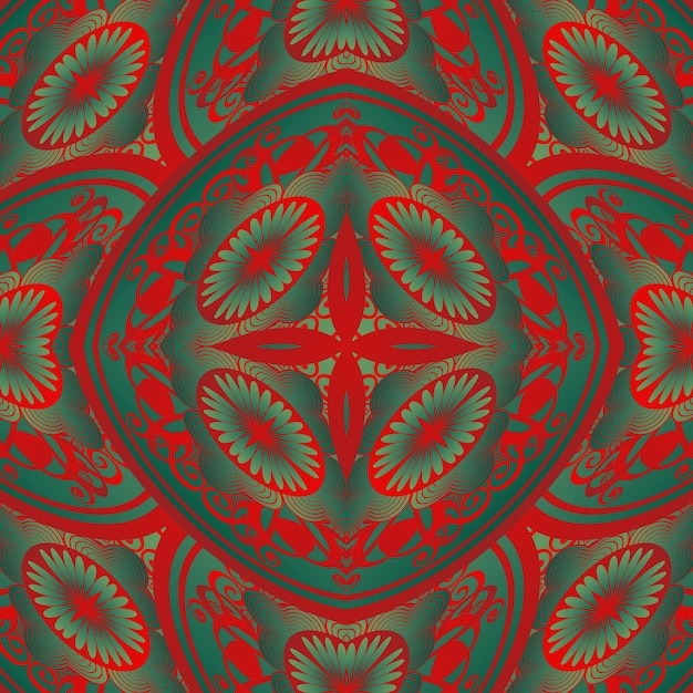 Abstract seamless textured background in green and red colors