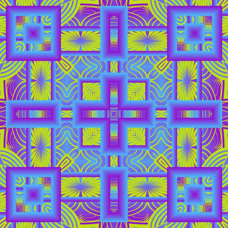 Vector abstract seamless textured background in purple and yellow colors