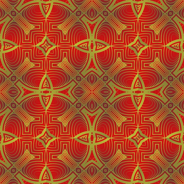 Абстрактный бесшовный текстурированный фон красного цвета с золотыми полосами