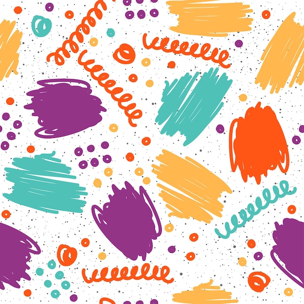 Premium Vector | Abstract semless pattern background. handmade doodle ...