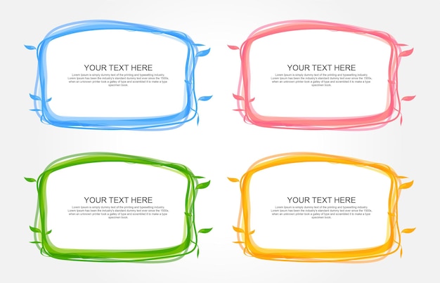 Vector abstract set of modern quote template