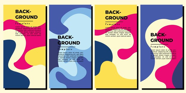 Abstract shape background template set copy space for poster, flyer, brochure, pamphlet, or booklet.