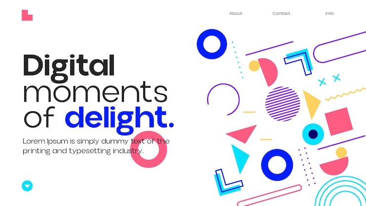 Vector abstract shape digital banner and slider for web and social media in vector