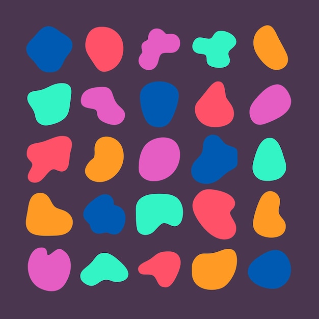 abstract shape spot element collection