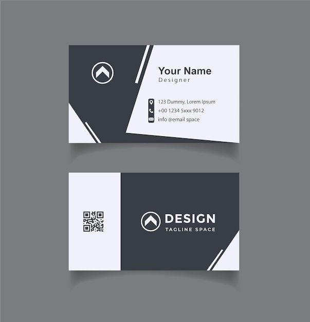 Vector abstract shape visiting card business card template