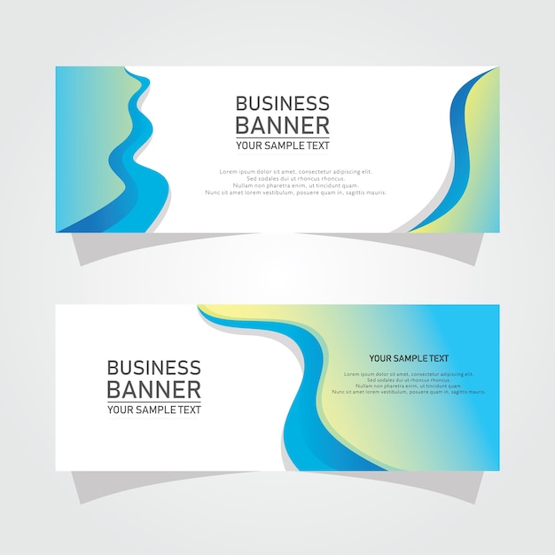 Abstract shapes business banners