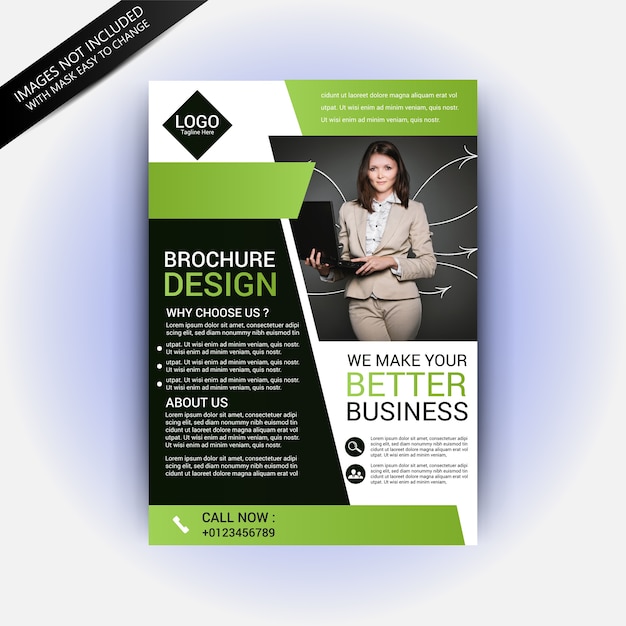 Abstract shapes business poster