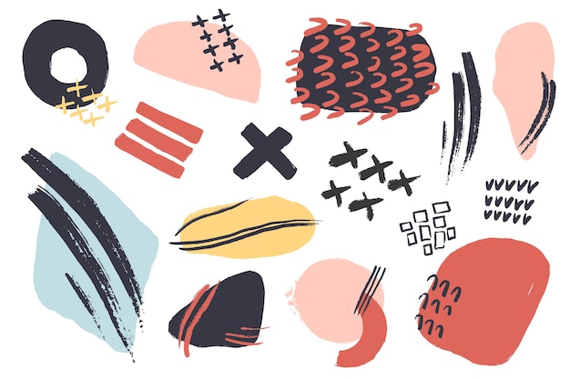 Vector abstract shapes clipart set