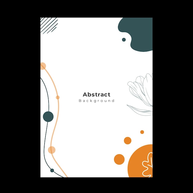 Abstract shapes cover template portrait background