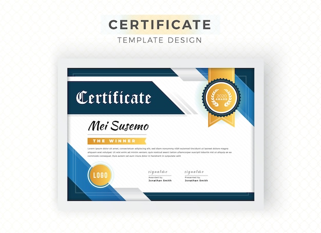 Certificato decorativo di forme astratte