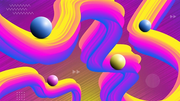 abstract shapes flow background design in gradient color