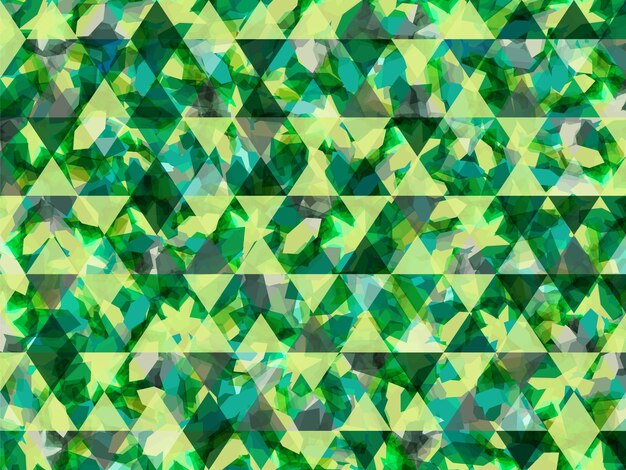 抽象的な形の三角形の背景。明るい緑の幾何学的なテクスチャー。抽象的な緑の壁紙。