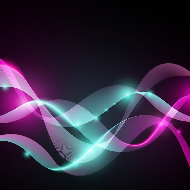 Vector abstract shapes with light design