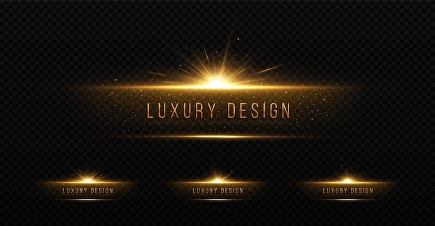 Vector abstract shine banners with twinkle star luxury element with sparkles particles