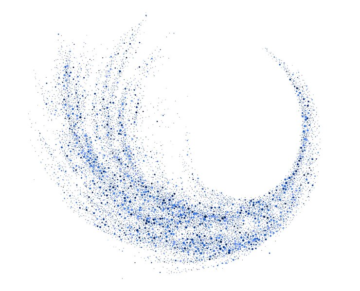 Vector abstract shiny blue glitter design element
