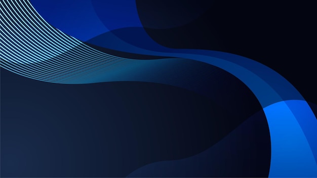 Abstract shiny bright blue waves background banner design