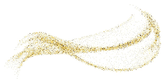 Abstract shiny gold glitter design element