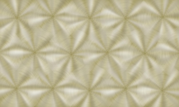 Abstract shiny metal background with circular brushed texture in golden colors