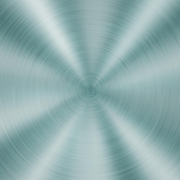 Vector abstract shiny metal background with circular brushed texture in light blue color