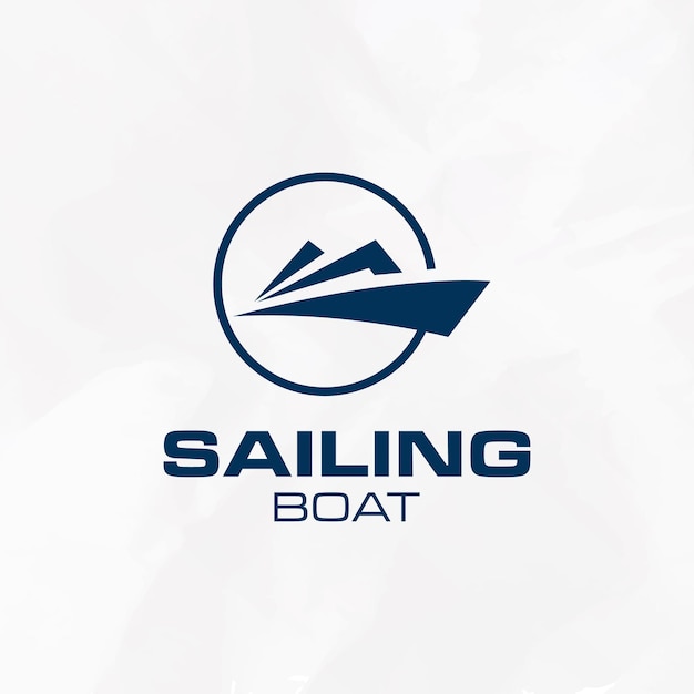 Vector abstract ship sail boat logo template for your business