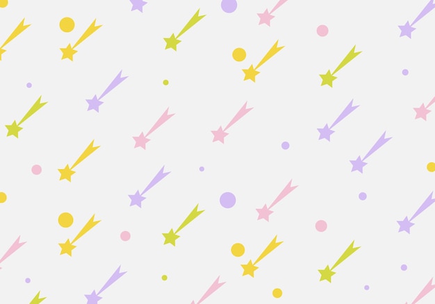 Abstract shooting star seamless pattern background. Vector illustration. Abstract background.