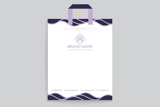 Abstract shopping bag template