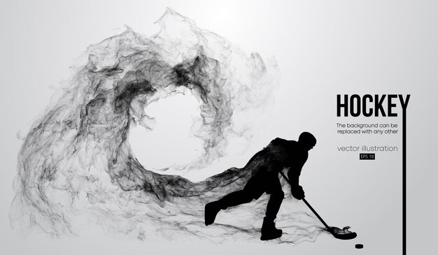 Abstract silhouet van een hockeyspeler