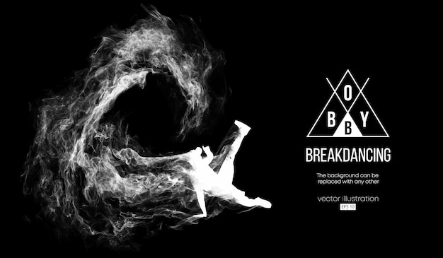 Breakdancer의 추상 실루엣