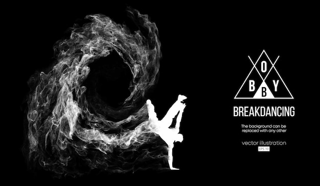 Breakdancer의 추상 실루엣