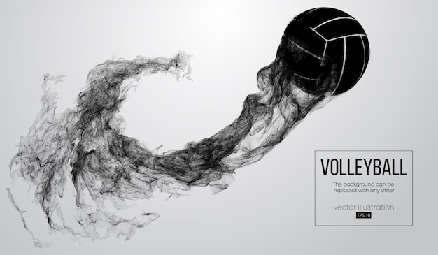 Абстрактный силуэт иллюстрации мяч волейбол