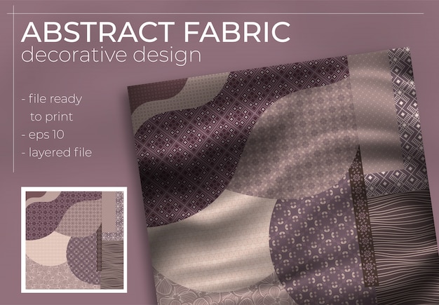 Abstract silk scarf design in square for hijab print, silk neck scarf or kerchief, etc.