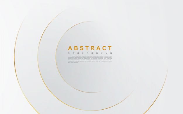 Abstract silver background with circle gold line