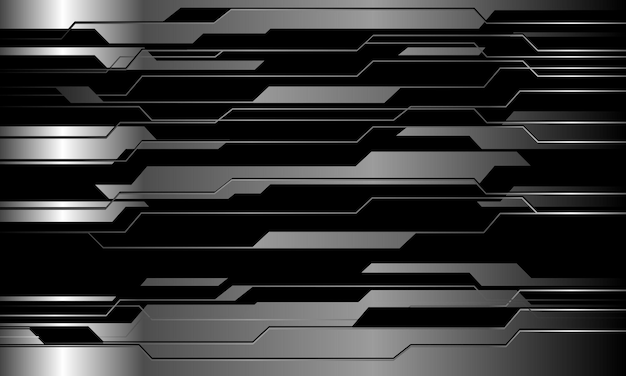 Vector abstract silver black cyber pattern desifn modern futuristic technology background vector