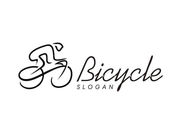 Vector abstract simple bicycle road bike logo or cycling race vector