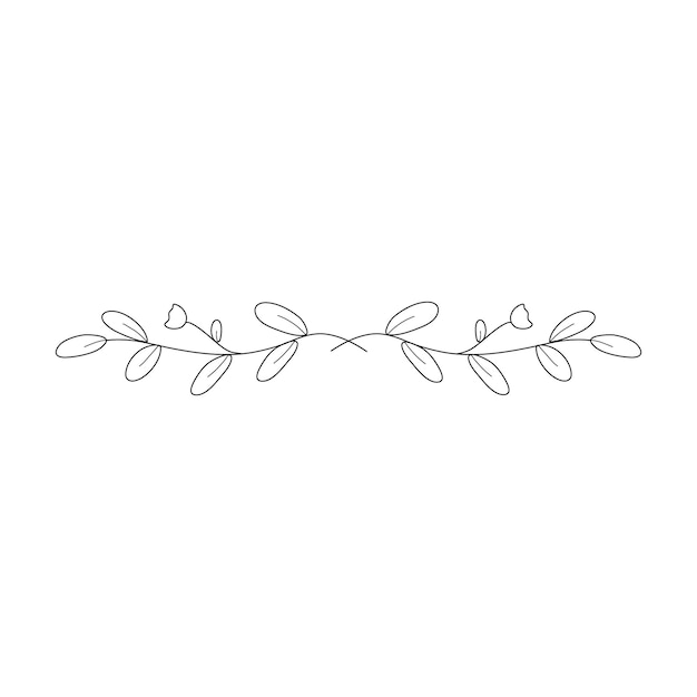 Vector abstract simple black white flowers elements of decoration and design